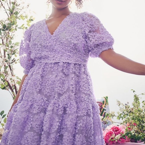 Eloquii Lilac Lace Mini Dress - Picture 2 of 11